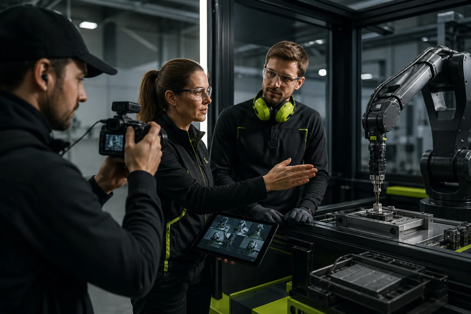 Konzeptillustration einer mit Seedance 2.5 geplanten Industrieschulung