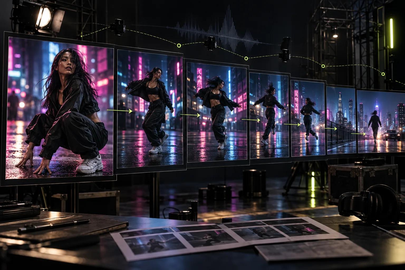 Plan one scene with a readable action and a deliberate camera move. Compare text and image starting points before creating a short visual sequence.