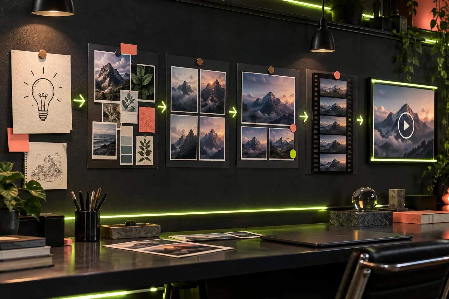 Use Creen AI research to clarify your process, then make one creative decision at a time.